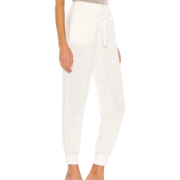 NWT 1. STATE REVOLVE White Drawstring Knit Jogger Pants - Size Large - Picture 11 of 11